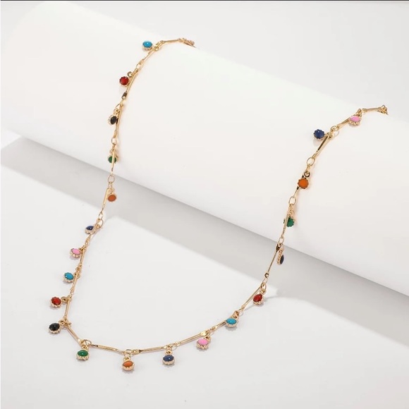 Bohemian Colorful Beaded Necklace - Picture 2 of 5